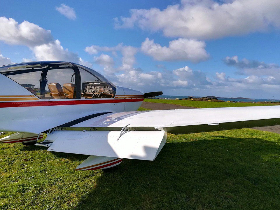 G-BZOL Robin R3000 parked on the Isles of Scilly.