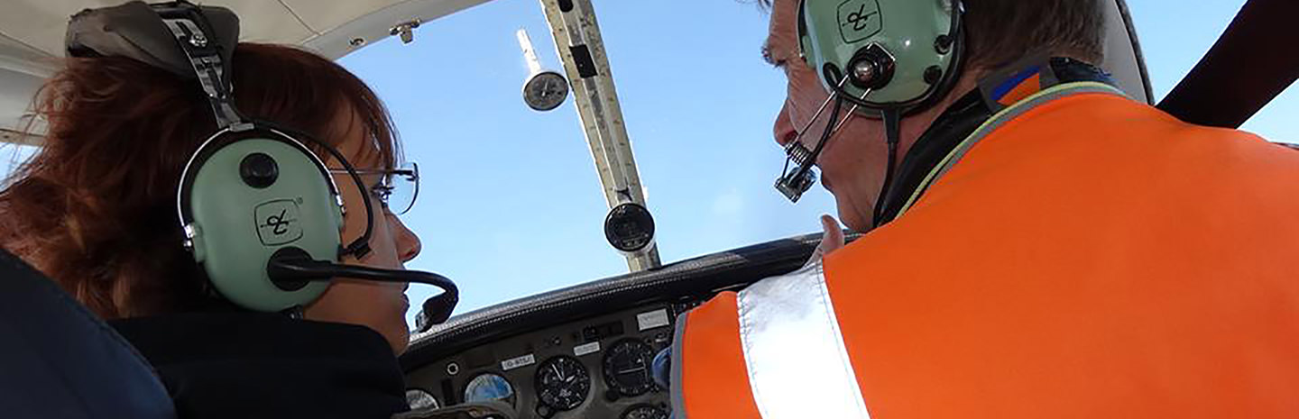 First Flying Lesson in the Piper PA28 over Cornwall