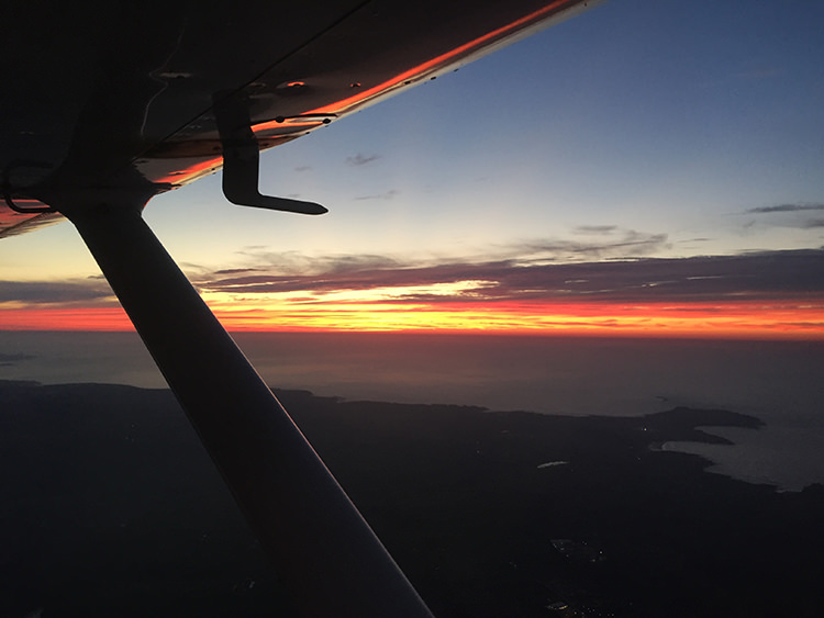 Night Flying over Cornwall in C152 G-BHZH