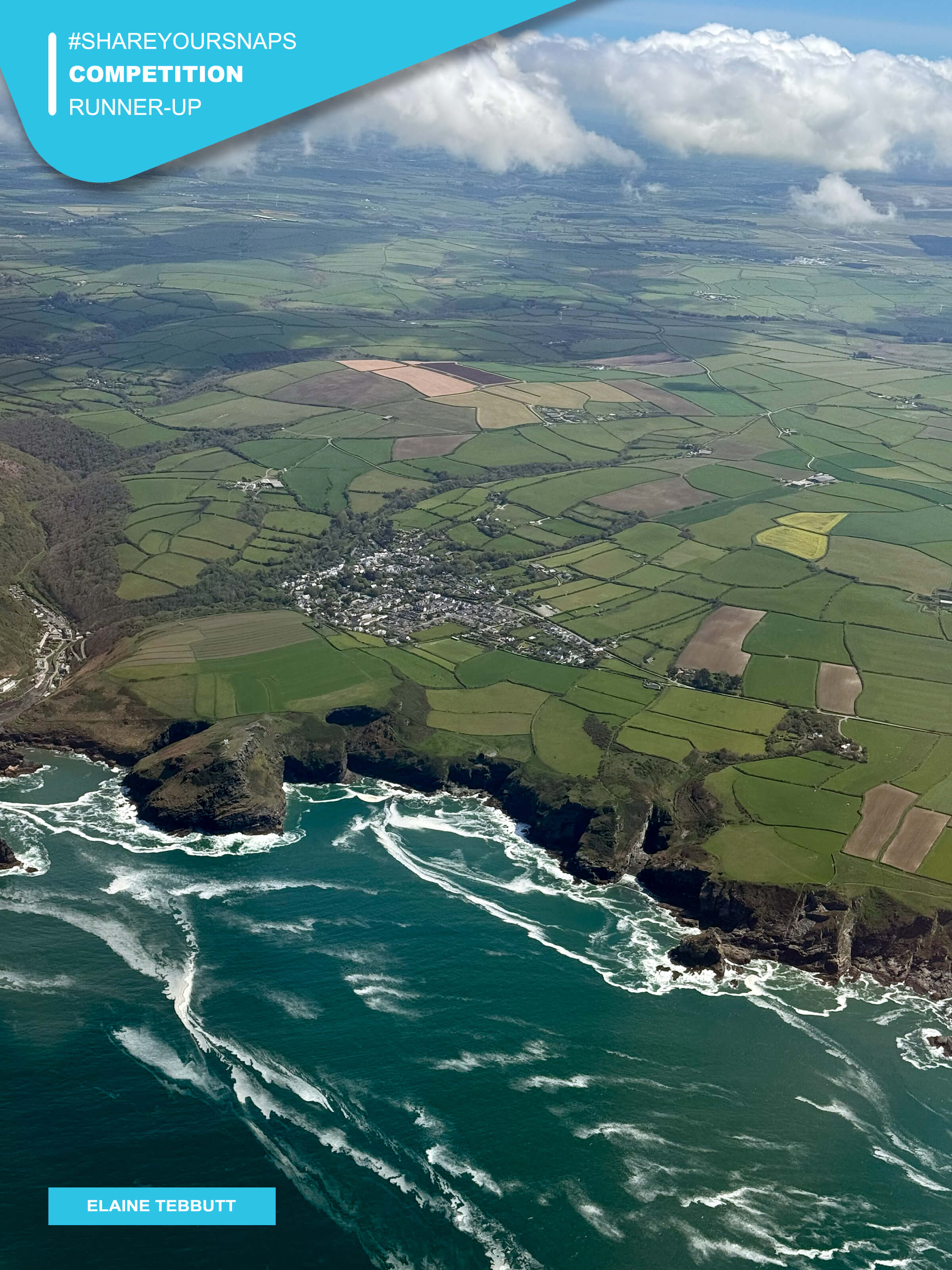 #ShareYourSnaps Winner: Elaine Tebbutt - #ShareYourSnaps April 2025 Runner-Up: Elaine Tebbutt - Boscastle from above with dramatic Atlantic Ocean waves