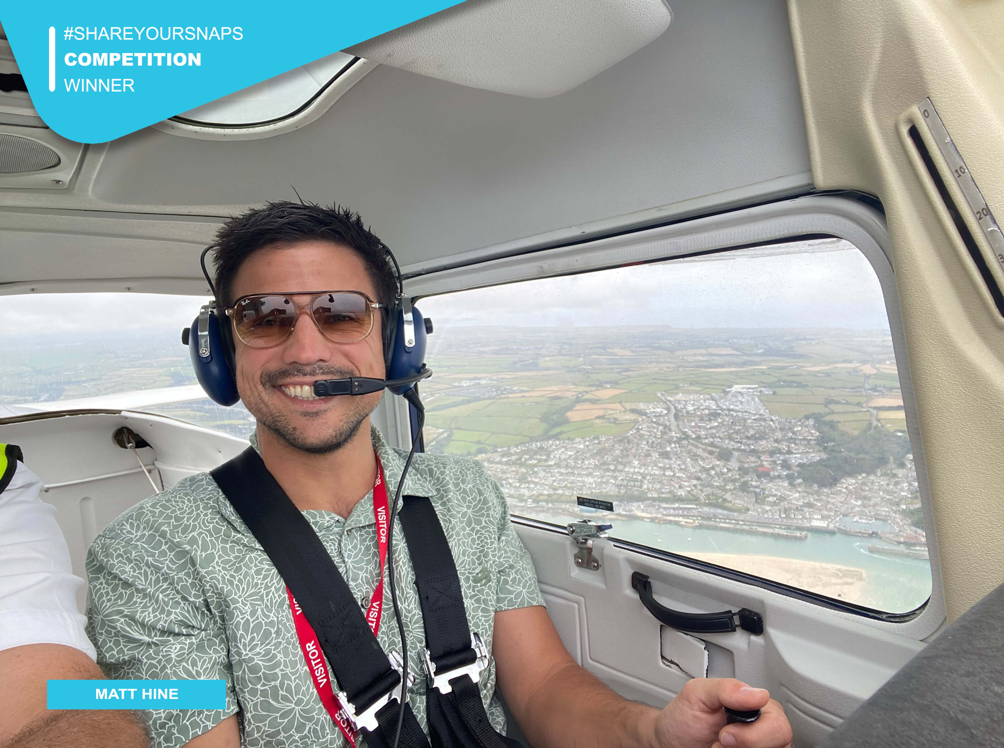 #ShareYourSnaps Winner: Matt Hine - #ShareYourSnaps August 2025 Runner-Up: Matt Hine - Matt handling the controls of our Cessna 152, G-AYRO, with the stunning Harbour of Padstow in the background.